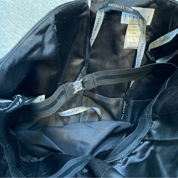 Bill Levkoff Black Strapless Sweetheart Satin Mini Dress Fancy Formal Wedding - Picture 5 of 9